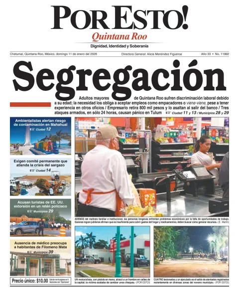 Portada de Por Esto (quintana Roo Chetumal)
