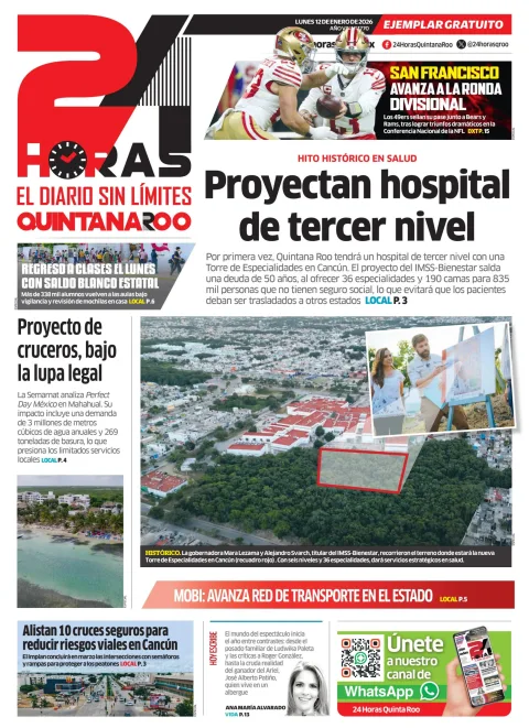 Portada de 24 Horas Quintana Roo