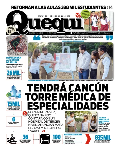 Portada de Quequi del lunes, 12 de enero de 2026