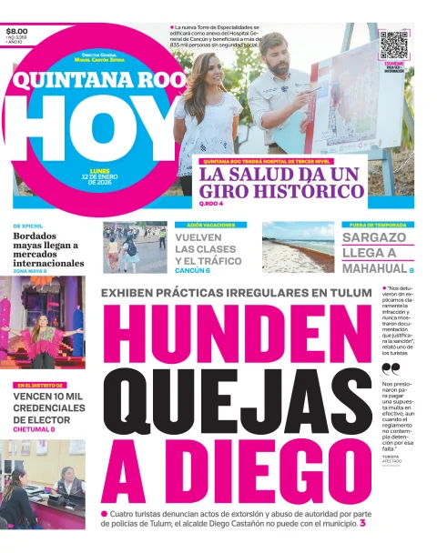Portada de Quintana Roo Hoy (portada)