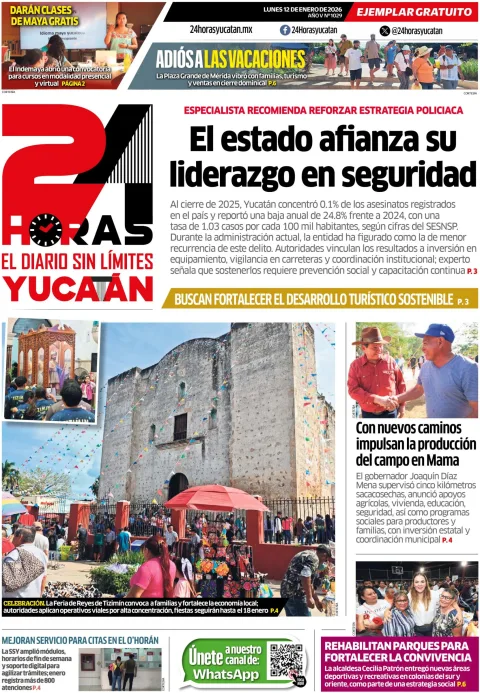 Portada de 24 Horas Yucatan