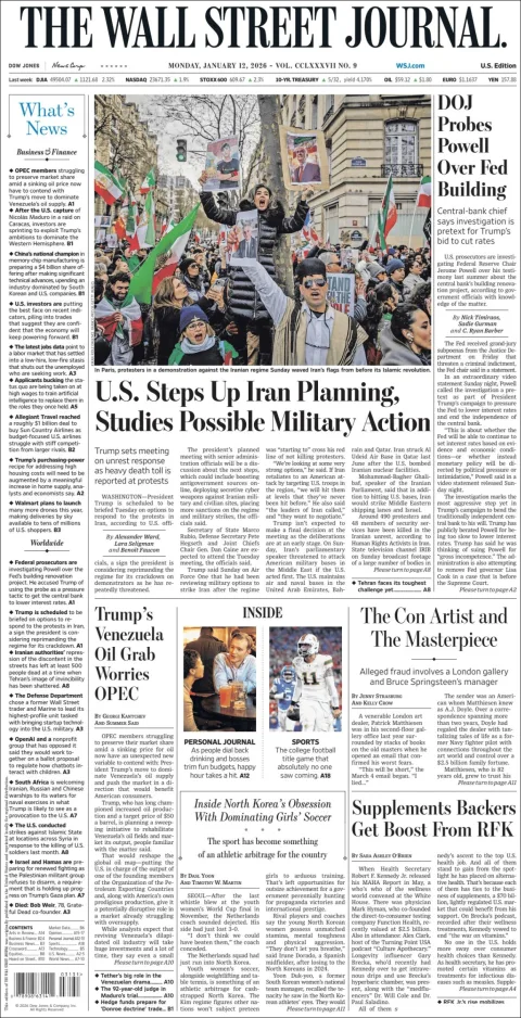 Portada de The Wall Street Journal