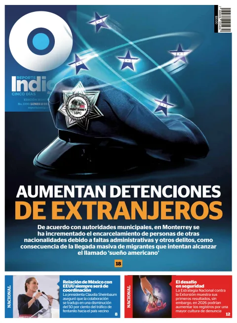 Portada de Reporte Indigo Monterrey del lunes, 12 de enero de 2026