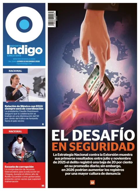 Portada de Reporte Indigo Guadalajara del lunes, 12 de enero de 2026