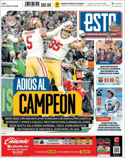Portada de Esto del lunes, 12 de enero de 2026