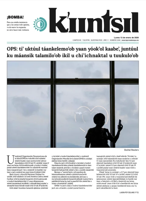 Portada de La Jornada - Kiintsil del lunes, 12 de enero de 2026