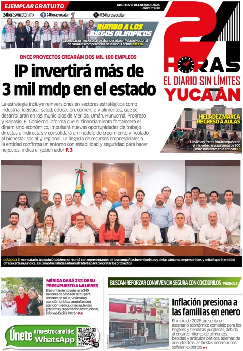 Portada de 24 Horas Yucatan
