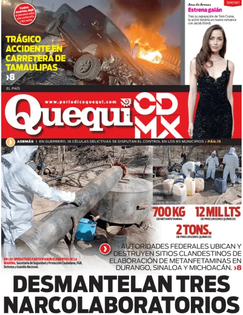 Portada de Quequi CDMX (contraportada) del martes, 13 de enero de 2026