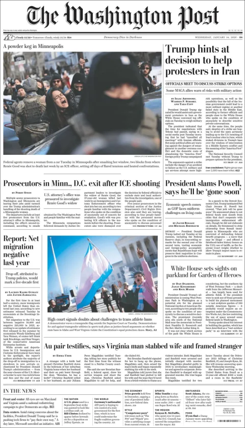 Portada de The Washington Post