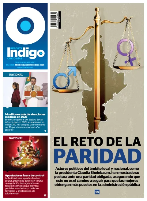 Portada de Reporte Indigo Monterrey del miércoles, 14 de enero de 2026