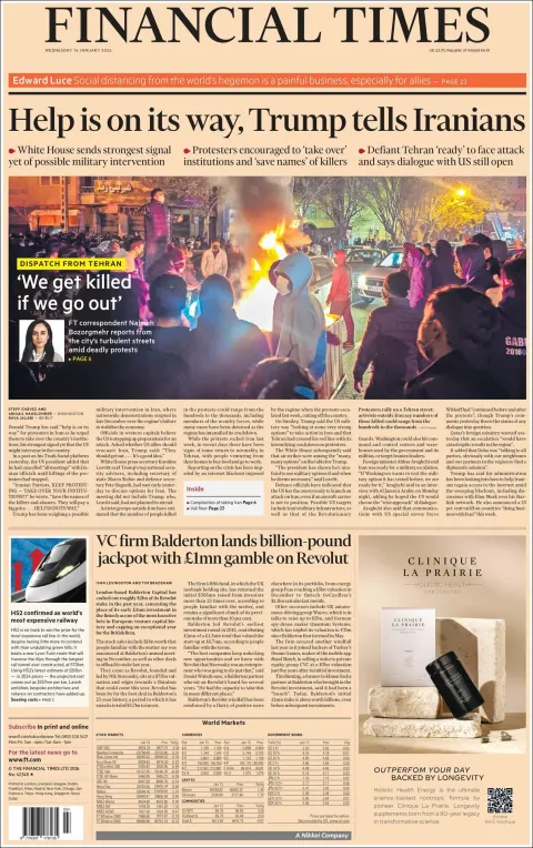 Portada de Financial Times