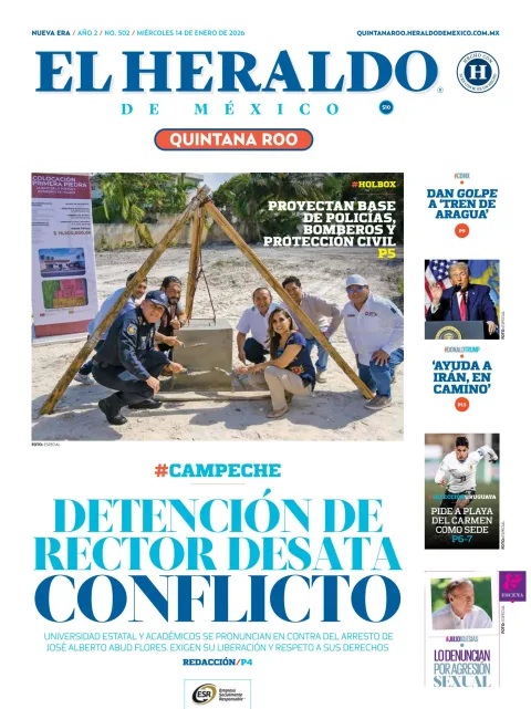 Portada de El Heraldo de Mexico - Quintana Roo