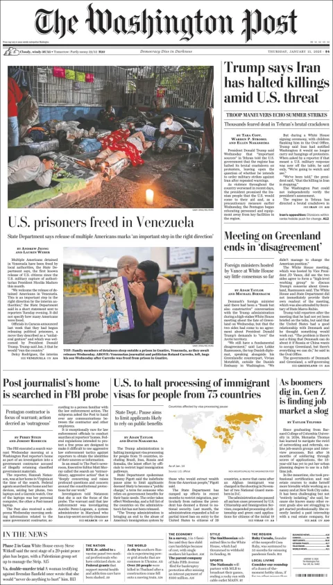 Portada de The Washington Post
