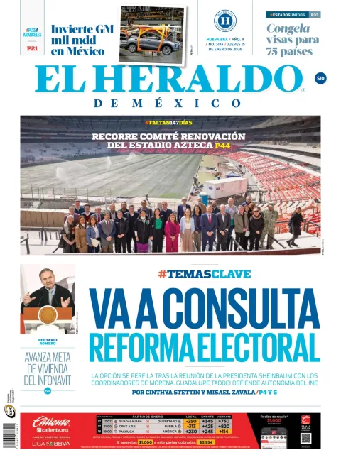 Portada de El Heraldo de Mexico