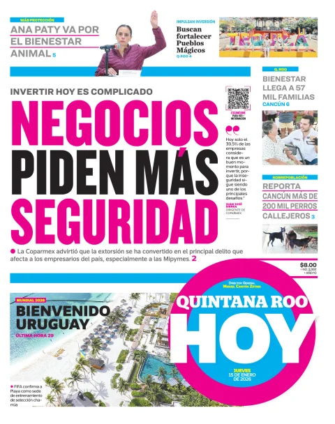 Portada de Quintana Roo Hoy (portada)