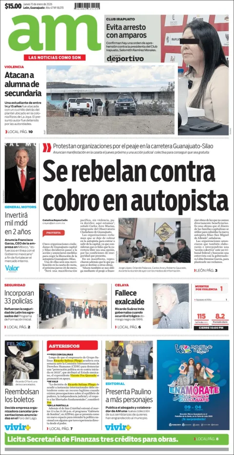 Portada de Am Corredor Industrial del jueves, 15 de enero de 2026