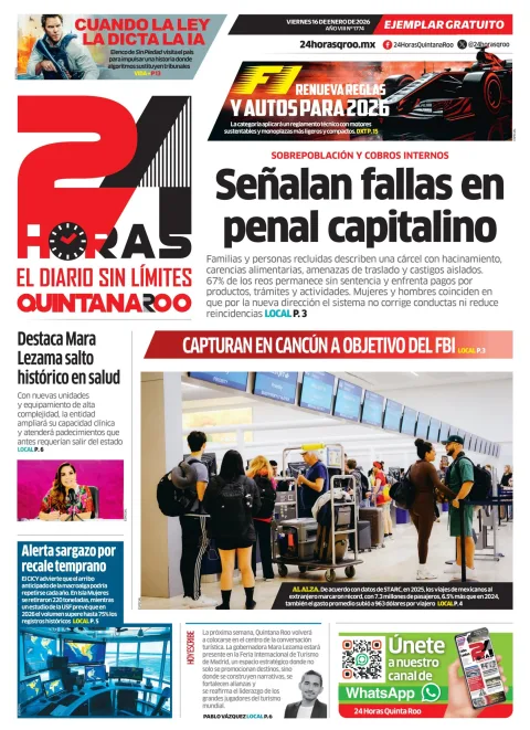 Portada de 24 Horas Quintana Roo