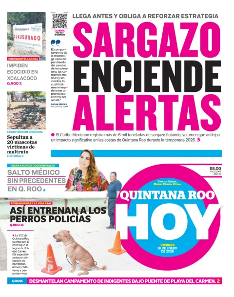 Portada de Quintana Roo Hoy (portada)