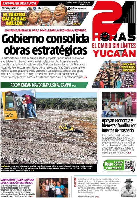 Portada de 24 Horas Yucatan