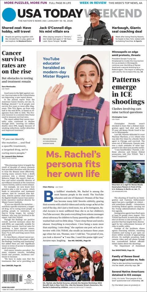Portada de Usa Today