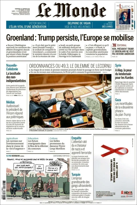 Portada de Le Monde