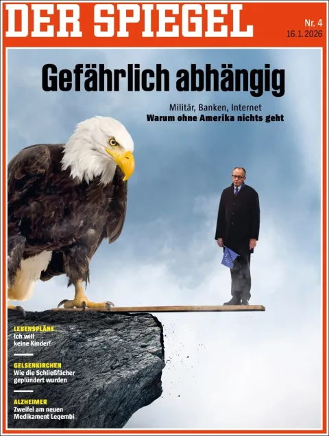 Portada de Der Spiegel del viernes, 16 de enero de 2026