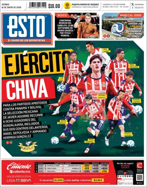 Portada de Esto del viernes, 16 de enero de 2026