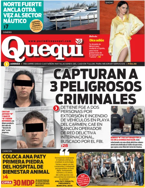 Portada de Quequi (contraportada) del viernes, 16 de enero de 2026