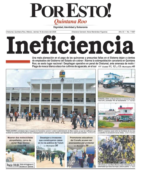 Portada de Por Esto (quintana Roo Chetumal)