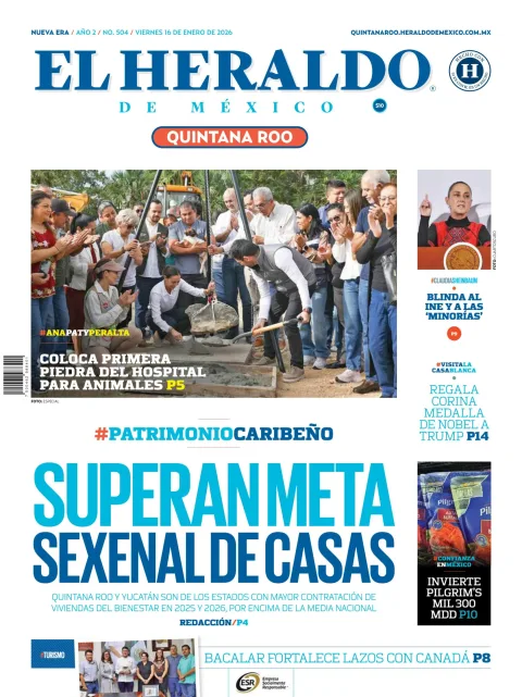 Portada de El Heraldo de Mexico - Quintana Roo