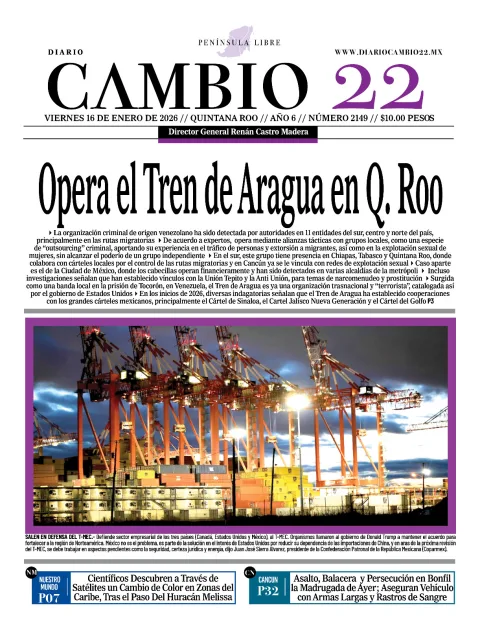 Portada de Diario Cambio 22 (portada)