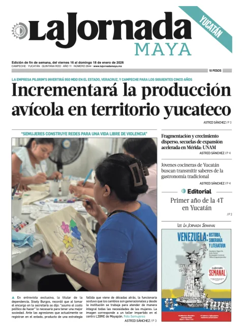 Portada de La Jornada Maya Yucatán del viernes, 16 de enero de 2026
