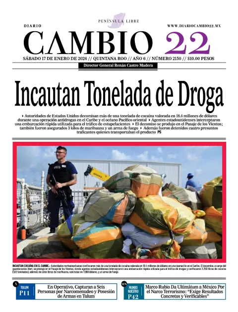 Portada de Diario Cambio 22 (contraportada)
