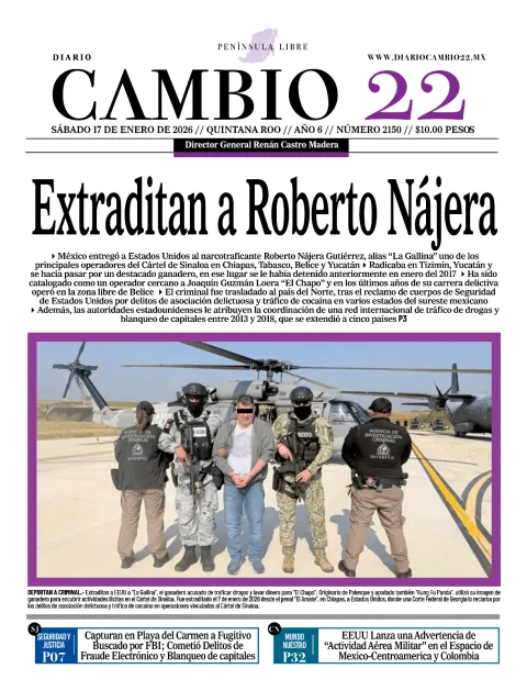 Portada de Diario Cambio 22 (portada)