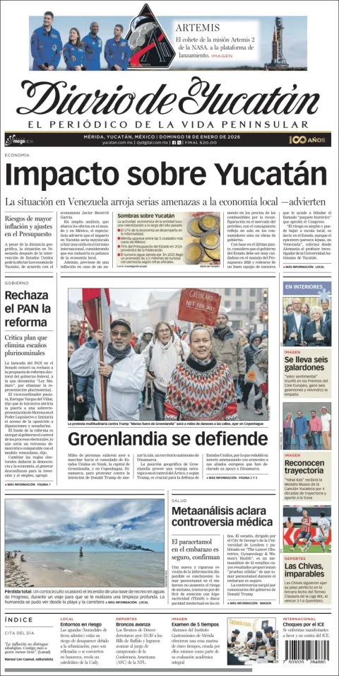 Portada de Diario de Yucatán
