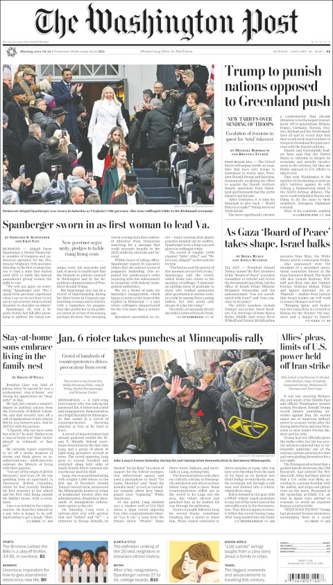 Portada de The Washington Post