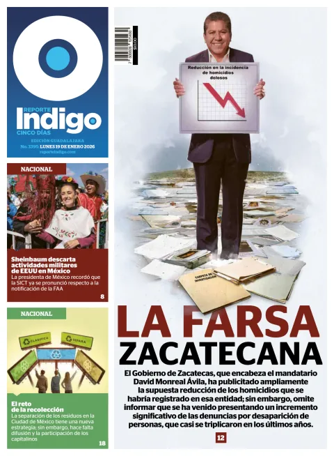Portada de Reporte Indigo Guadalajara del lunes, 19 de enero de 2026