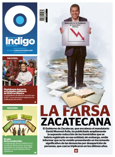Portada de Reporte Indigo Nacional del lunes, 19 de enero de 2026