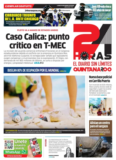Portada de 24 Horas Quintana Roo