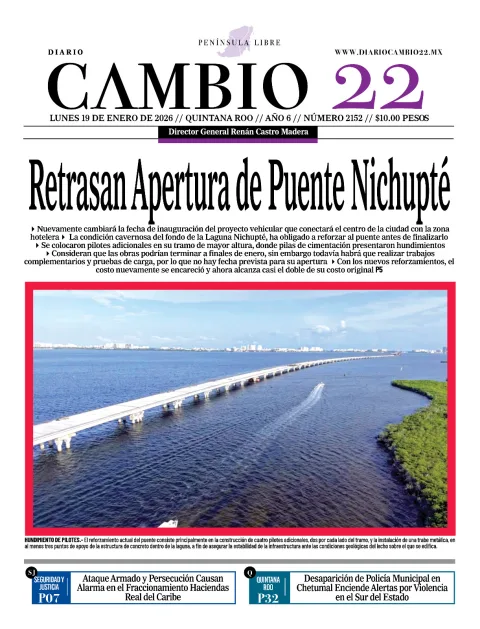 Portada de Diario Cambio 22 (contraportada)