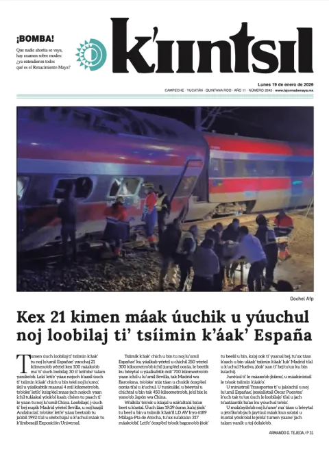 Portada de La Jornada - Kiintsil del lunes, 19 de enero de 2026