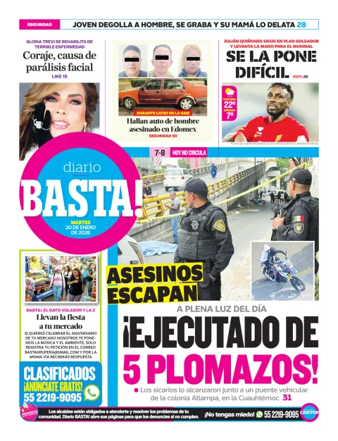 Portada de Basta! (contraportada)