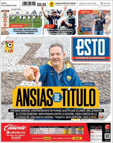 Portada de Esto del martes, 20 de enero de 2026