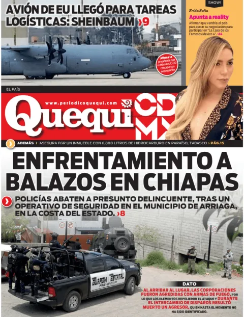 Portada de Quequi CDMX (contraportada) del martes, 20 de enero de 2026