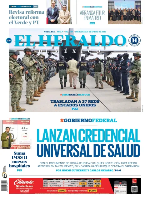 Portada de El Heraldo de Mexico