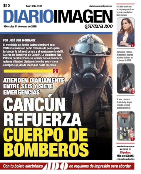 Portada de Diario Imagen Quintana Roo del miércoles, 21 de enero de 2026