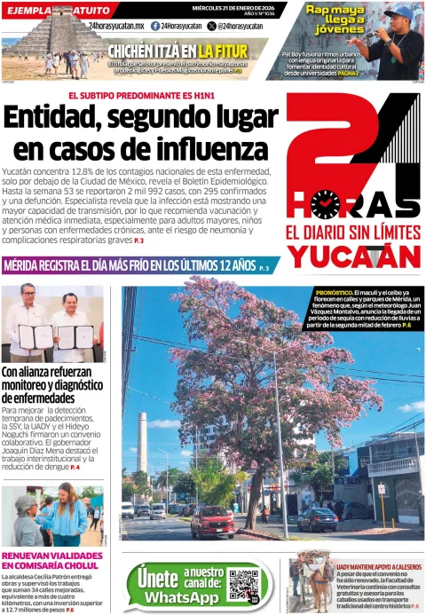 Portada de 24 Horas Yucatan