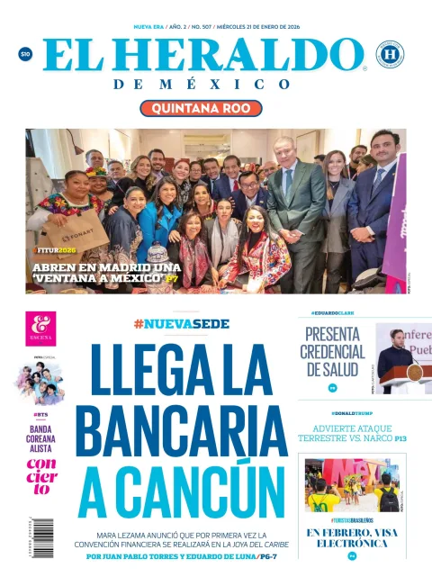 Portada de El Heraldo de Mexico - Quintana Roo