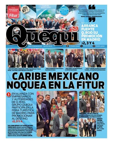 Portada de Quequi del jueves, 22 de enero de 2026