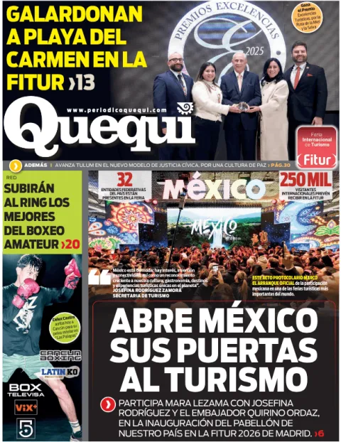 Portada de Quequi (contraportada) del jueves, 22 de enero de 2026